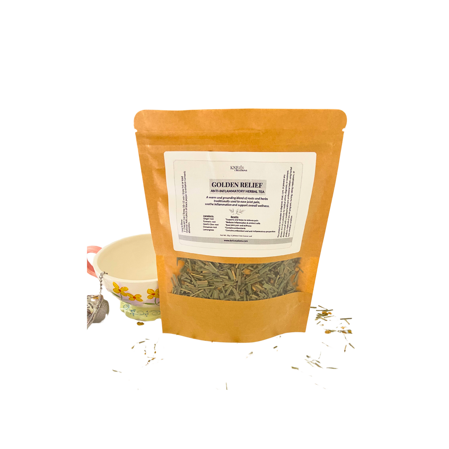 Golden Relief Anti-Inflammatory Herbal Tea – Soothe & Support Your Body Naturally