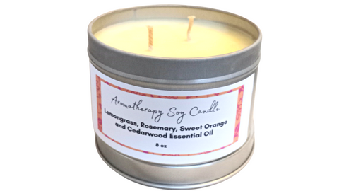 Aromatherapy 8 oz Candles With Lemongrass & Sweet Orange