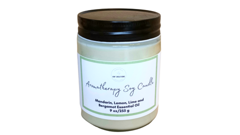 Aromatherapy 9 oz Candles With Mandarin & Lemon
