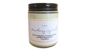 Aromatherapy 9 oz Candles With Grapefruit and Vanilla Musk